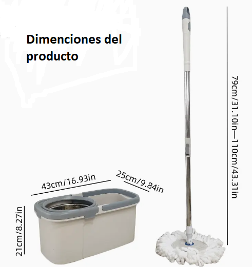 Trapeador giratorio ultrabsorvente