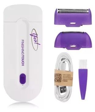 Depiladora 2 en 1 para mujer, unidad recargable de vello corporal facial táctil sin dolor para depilación corporal sin dolor