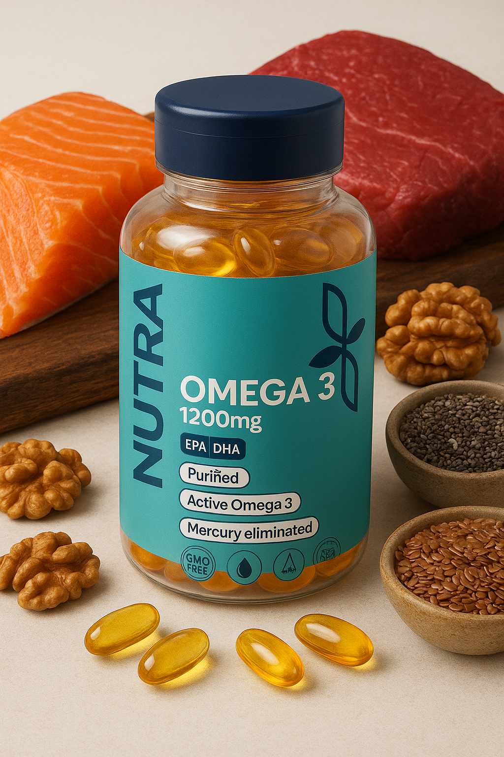 Suplemento revitalizador OMEGA 3 - NUTRA